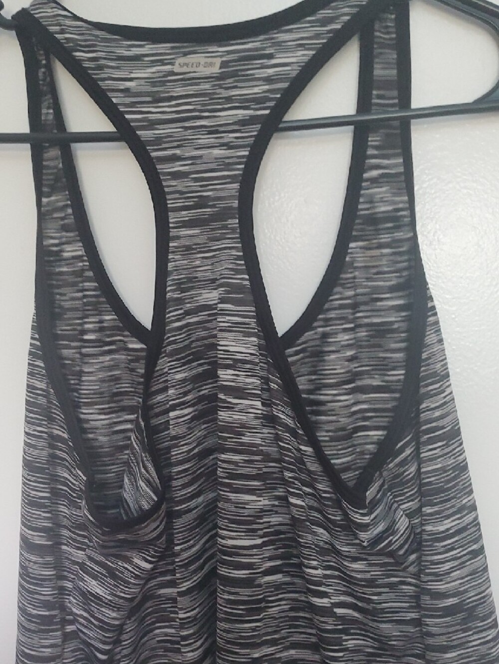 Spalding Women's Black & Gray Space-Dye Racerback Tank Top - Picture 6 of 8